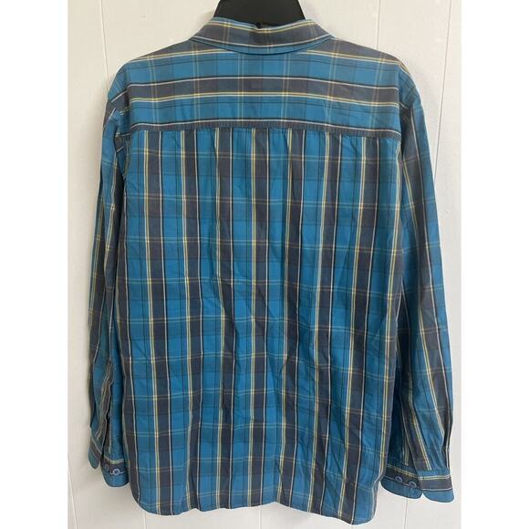 Columbia Shirt Men L Large Blue Button Down Long Sleeve Multi-Color Dress Casual - Picture 4 of 5